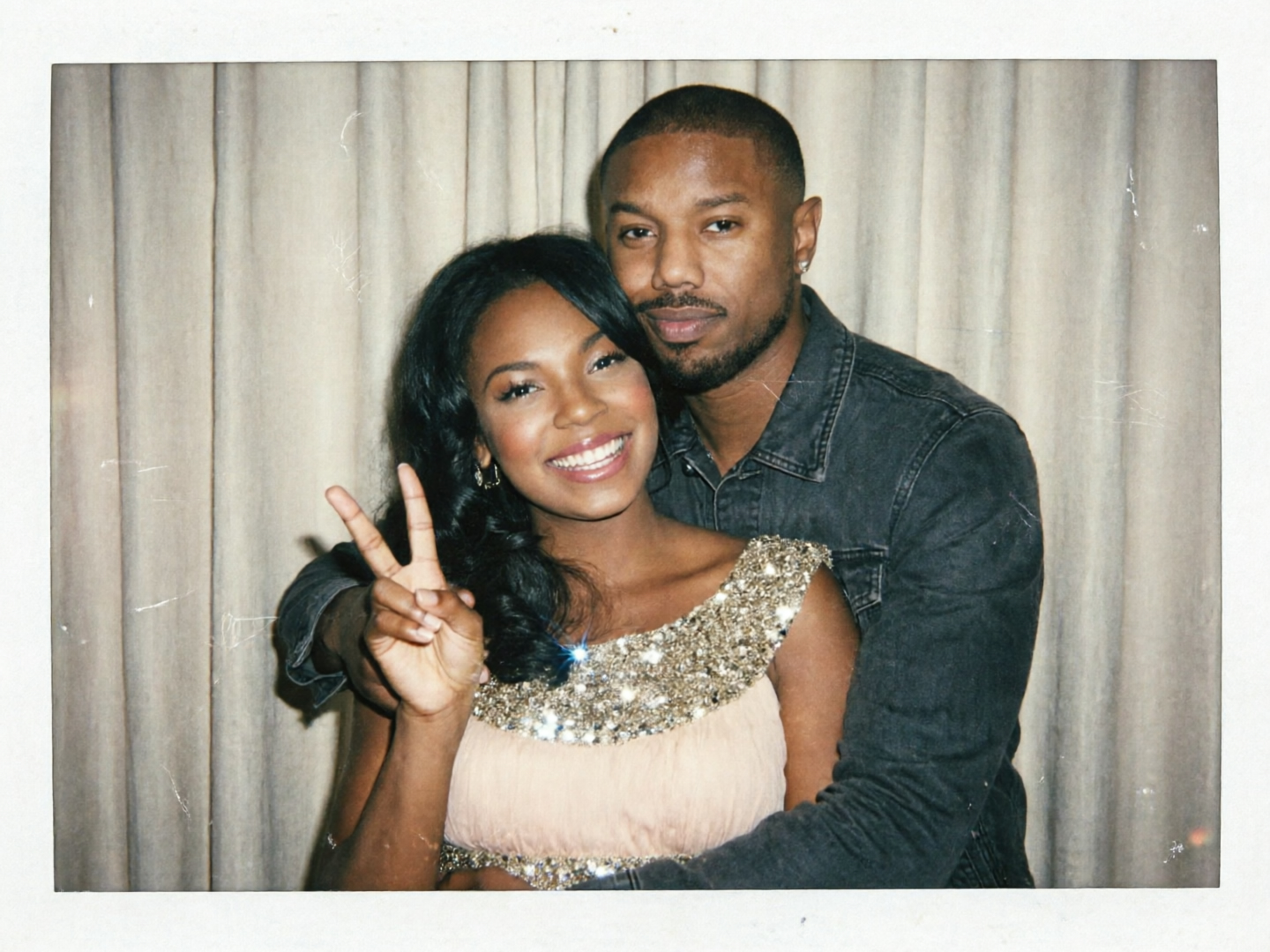 A group photo of two people
